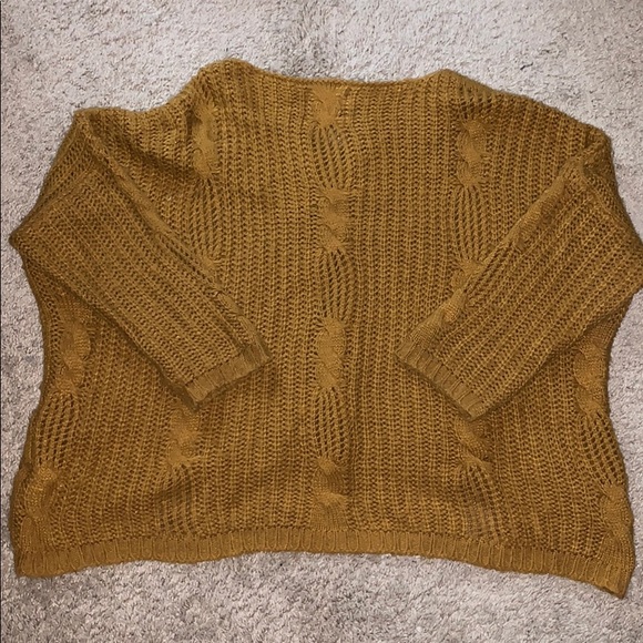 UNIF x Urban Outfitters Mustard Cableknit Sweater - Picture 11 of 15